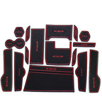 16pcs/set Door Groove Mat for Honda Civic 2016 2017 2018 2019 2020 2021 Non-slip Door Slot Cup Mat Pad Cushion Left hand drive