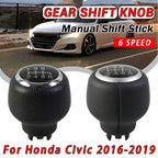 New Product 6 Speed Manual Gear Shift Knob For Honda Civic 2016 2017 2018 2019 54102-TBA-L02ZB Car Accessories