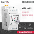 GEYA G2R ATS Mini Automatic Transfer Switch 220V Din Rail Dual Power Electrical Selector Switches Uninterrupted Power 63A 110V