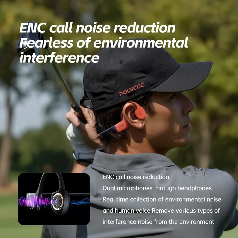 POLVCDG Bone Conduction Swimming Headphones IPX8 Waterproof, 32GB, Bluetooth 5.4 - X16