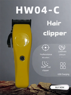 HW04-C Professional Electric Hair Clipper USB Rechargeable Professional Blades for Men's Home Hair Cutting ...