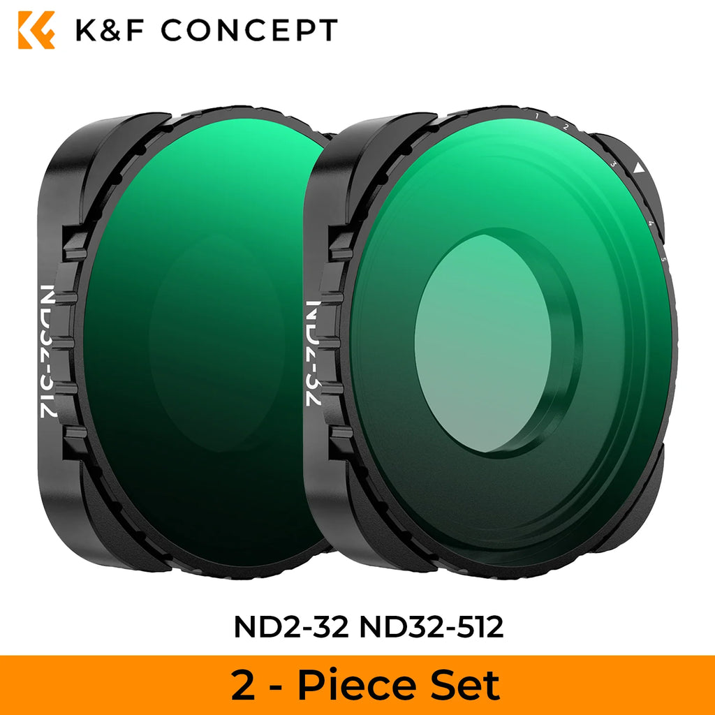 K&F CONCEPT ND2-32 32-512 CPL UV ND4 ND8 ND16 ND64 ND1000 Filter Kit for GoPro HERO 13 12 11 10 Black Action Camera Waterproof