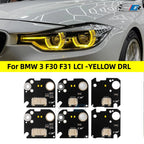 63117419610 63117419615 Bright Yellow Daytime Running Lights For BMW 3 Series F30 LCI 3' F31 Car LED DRL Angel Eyes Headligh