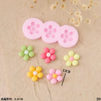 3d Flowers Cherry Blossoms Silicone Molds Daisies Five-petal Flowers Fondant Candy Chocolate Mould Cake Decor Baking Accessories