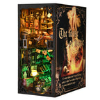 DIY Book Nook Kit 3D Wooden Puzzle Home Decoration DIY House Kit For Bookshelf Miniature Insert Magic Book House Stand Bookshelf