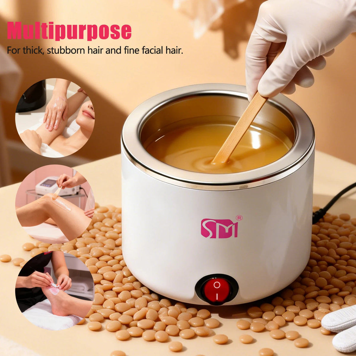 LULAA Wax Warmer Hair Removal Wax Melt Heater, White, EU Plug