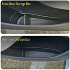 For Tesla Model 3 Y Juniper 2026 2025 Door Side Storage Box Front Rear Door Side Pocket Tray Liner Center Console Organizer Mats