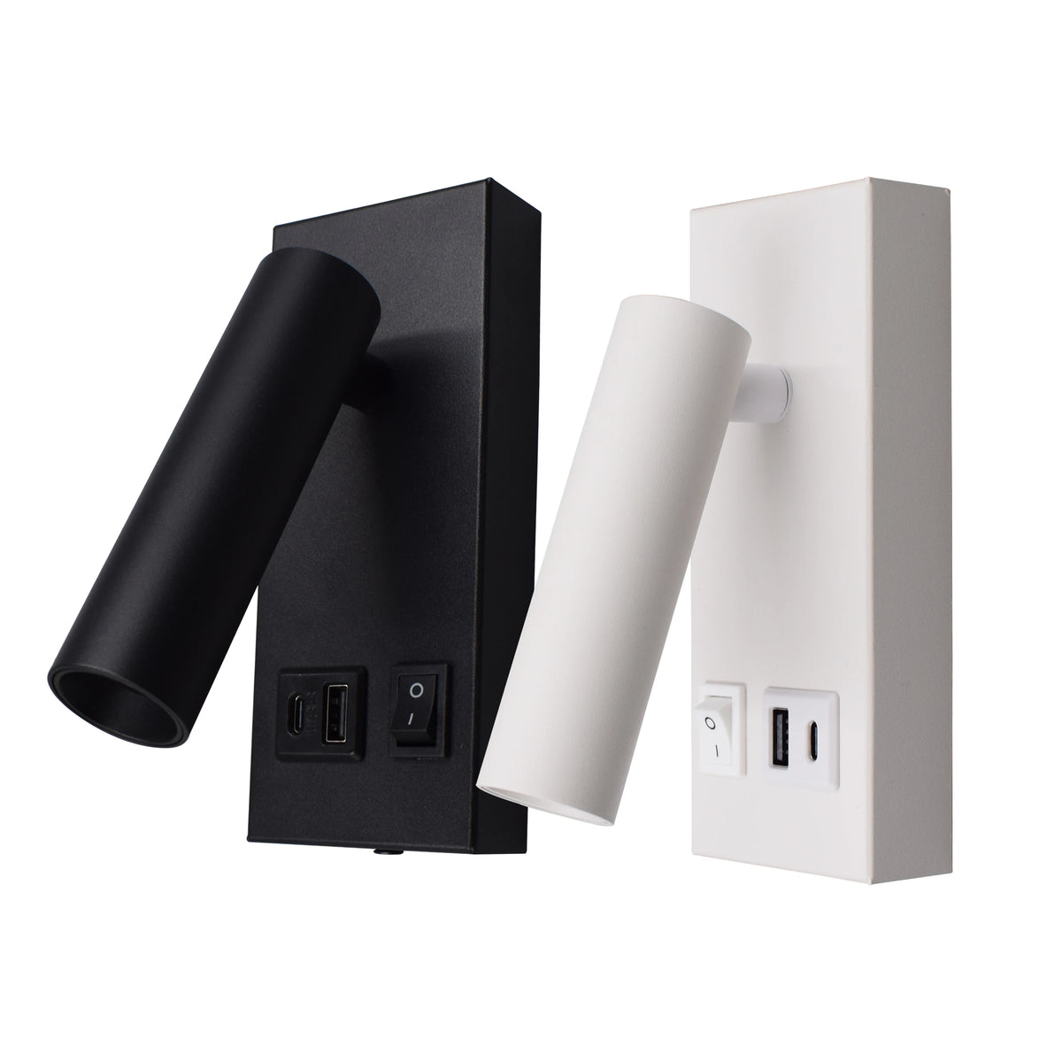Bedside Reading Wall Lamp Spot Light Modern Hotel Home Room Adjustable Reading Light Built Charge USB Type-c Ports