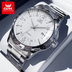 OPK Quartz Watch Men Comfortable Leather Strap Waterproof Fashion Dress Wristwatch Man