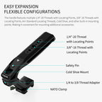 TILTA Xeno Top Handle TA-XTH compatible withSony FX3 FX30 Camera Cage ACCESSORIES Cold Shoe 1/4"-20 with Locating Pins/NATO/Dual