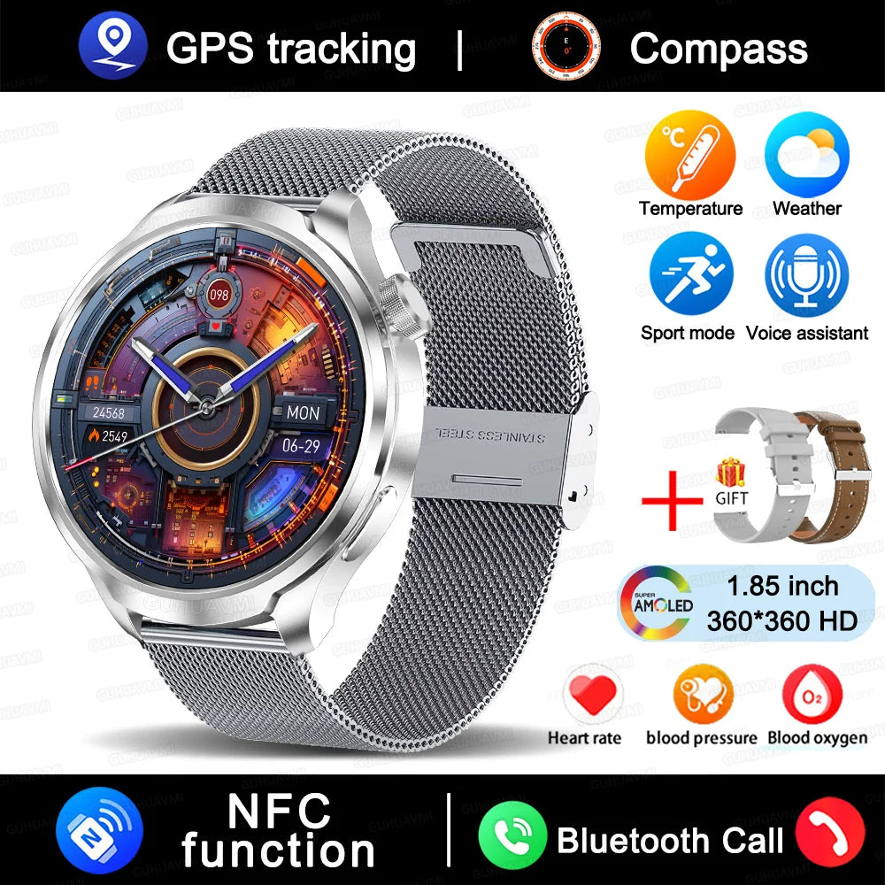 Silver Mesh Belt 2A / 1.85 inch AMOLED