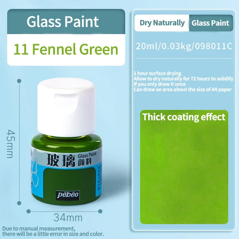 Waterproof Glass Paint 20/25ml Sun-Resistant Acrylic Paints For Artist Drawing Painting Pigment Hand Painted Glass Paint DIY