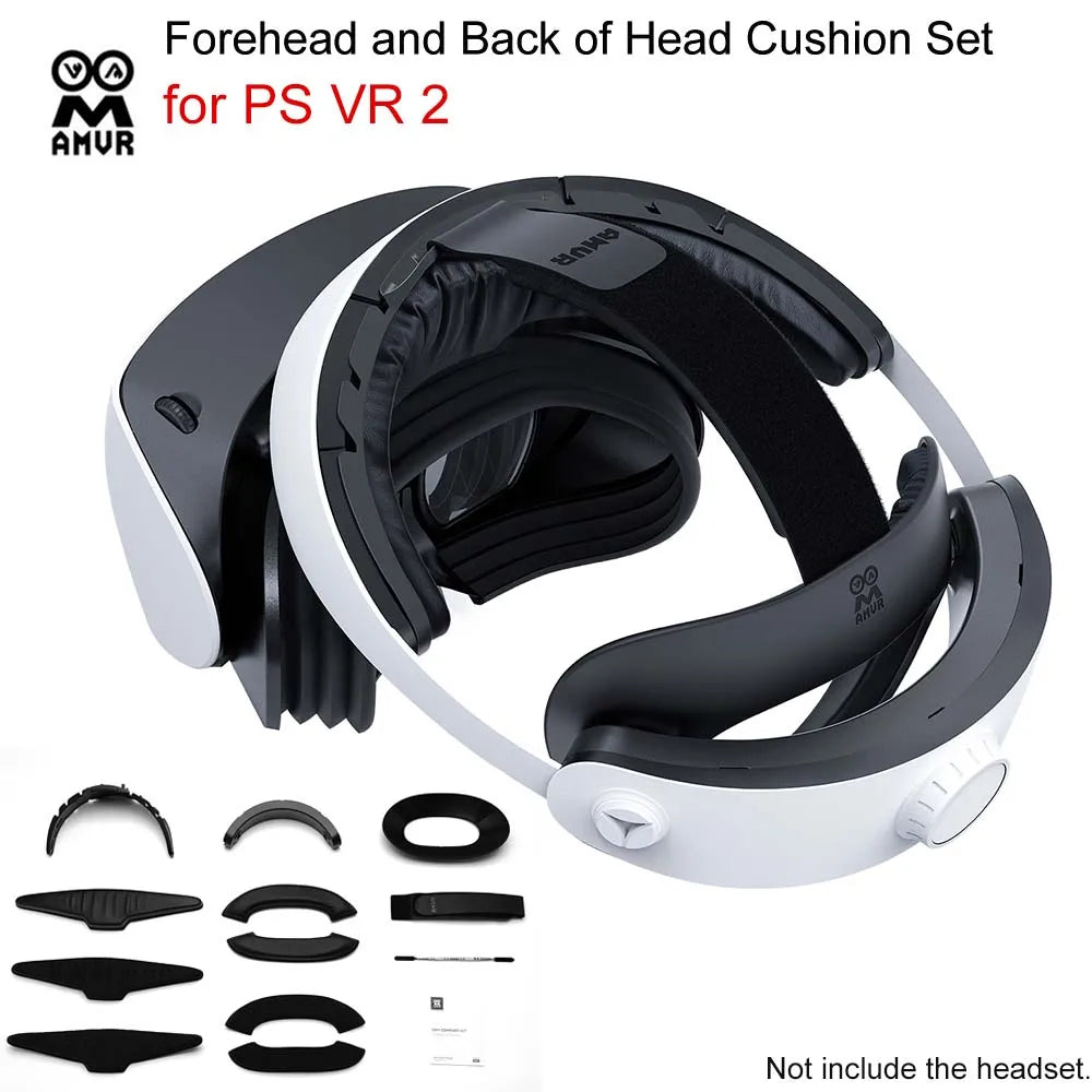 AMVR Comfort Kit for PS VR2 Forehead Support Pad Back Cushion Set Replacement Headset Part VR Accessories