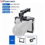 Powerwin Camera Cage For Sony A7R4 A7M4 A74 A7S3 with wooden Handle Kit Aluminum Alloy Multifunctional Arri Locating Screw