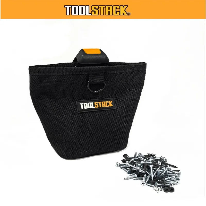 TOOLSTACK Multifunctional Nails Pouch High-Capacity Quick-hanging Waist Bag Nails & Screws Durable Waterproof Tool Storage Bag