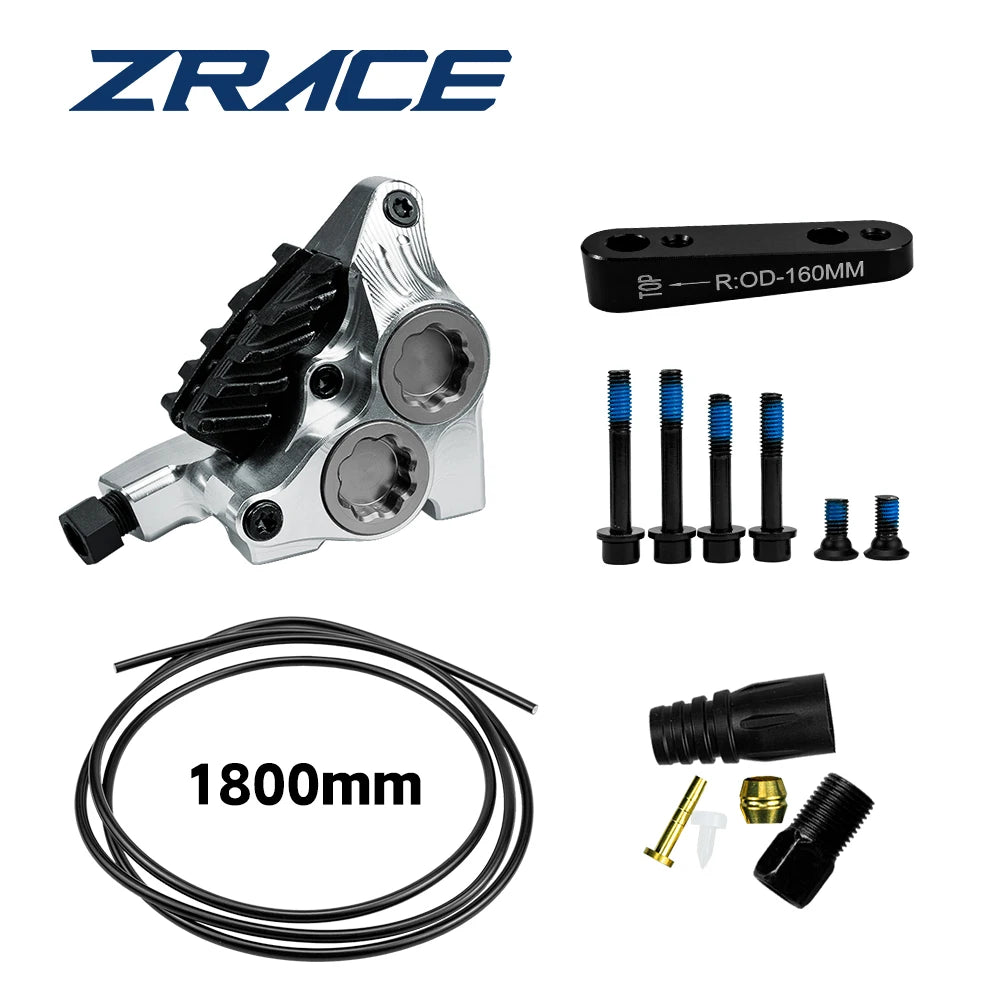 ZRACE XG4 Road Hydraulic Brake Caliper Flat Mount Four-piston Caliper, Ice Technology Brake Pads, CNC lightweight