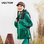 VECTOR Men Woman Windproof Hiking Jacket Waterproof Outdoor Sportswear UPF40+ Breathable Coat Camping and Outdoor Hiking