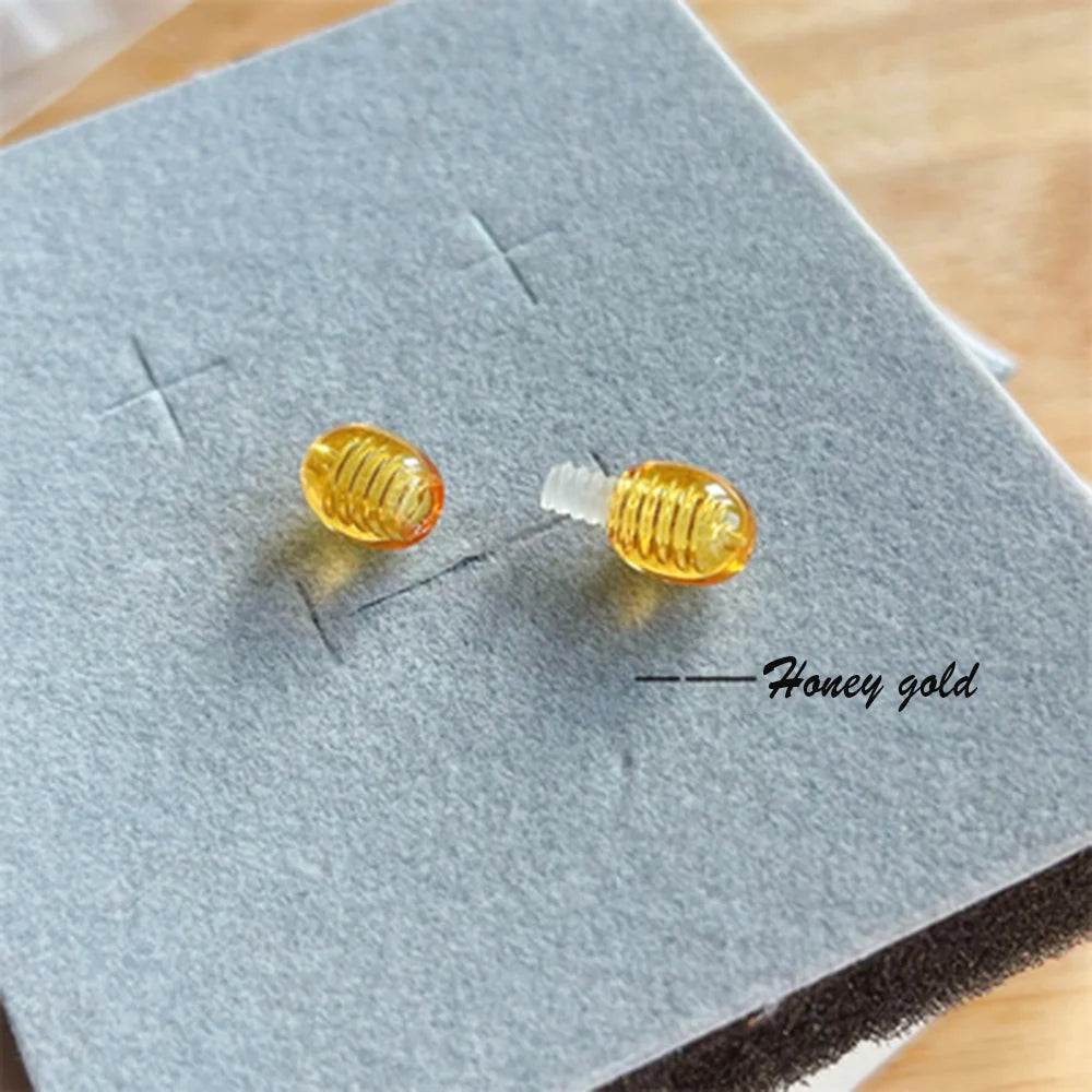 5-Pack Amber Plastic Thread Clasps Safety Bead Connector Clasp for Closure Necklace/diy Jewellery Hidden Buckle for Jewelry