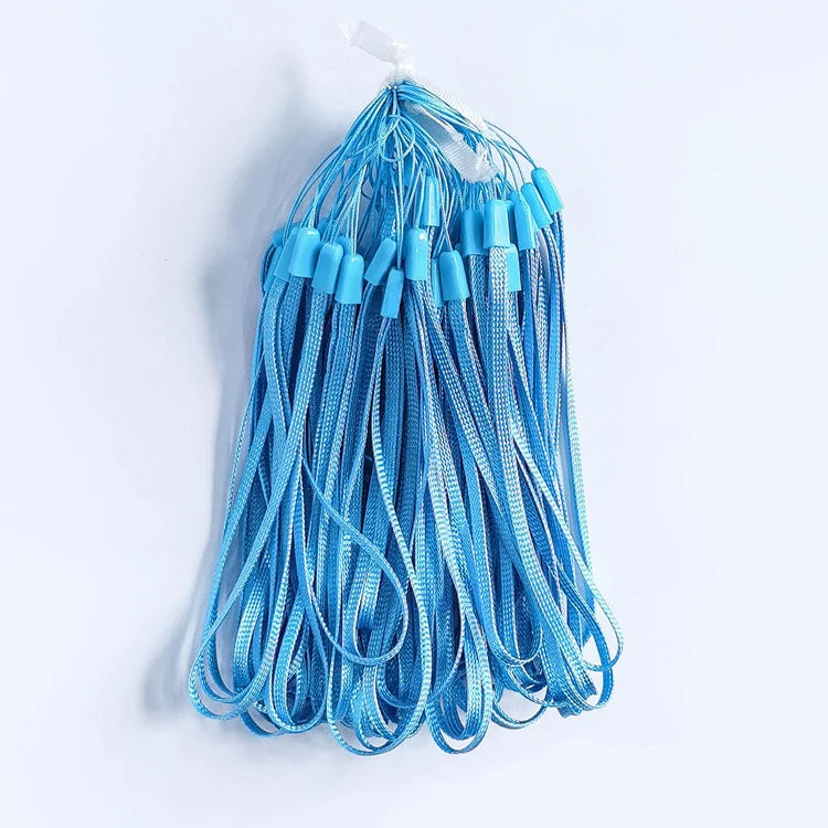 100pcs Short Mobile Phone Strap Anti-lost Broadband Wrist Lanyard Rope For Keys ID Card Holder Phone Camera Keys USB Drive