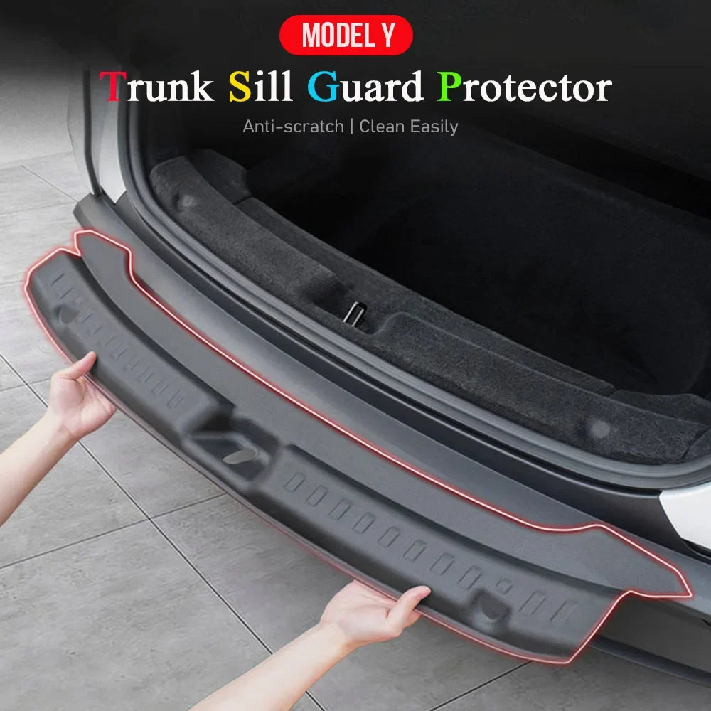 Tesmayx TPE Trunk Sill Plate Cover for Tesla New Model Y Juniper Launch 2025+ Scratch Protection Accessory