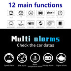 HUD OBD2 Head up Display For Car Smart Gauge Digital Speed RPM Water Temp Fuel Consumption Smart Car System Car Accessoires