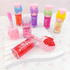 24Pcs Cute Lip Tint Lip Gloss Girls Kawaii Moisturizing Longlasting Lips Gloss Makeup Party Gifts