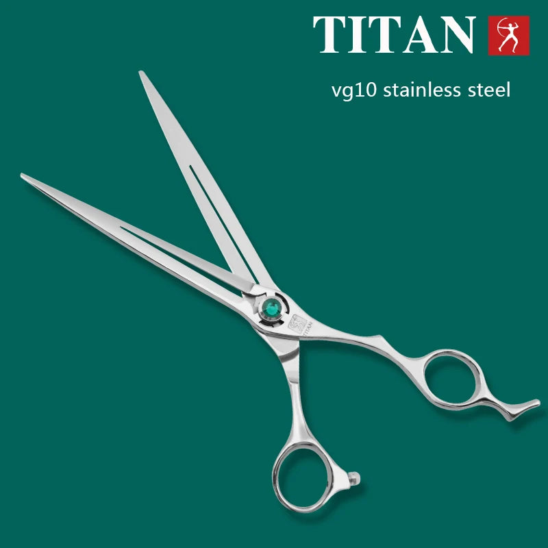 Titan Pet Grooming Scissors 7.0-7.5 Inch Professional Dog Hair Cutting Shears