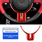Real Carbon Fiber Cover For Subaru BRZ Toyota 86 2012 2013 2014 2015 2016 Interior Trim Car Steering Wheel Cover Sticker