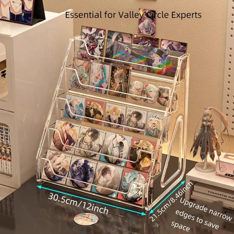 1PC Step Display Rack Desktop Multi-Tier Stand for Cards Photos Stationery Small Accessories Storage