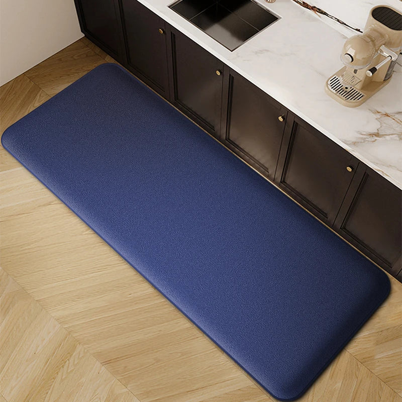 1pc Flannel Non-Slip Absorbent Floor Mat Runner, Apricot/Black/Blue/Gray, 40x60-60x200cm