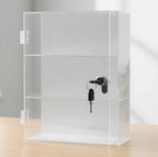 Acrylic storage cabinet used for locking cosmetics and perfume lipstick small items is handmade, dust-proof, anti loss