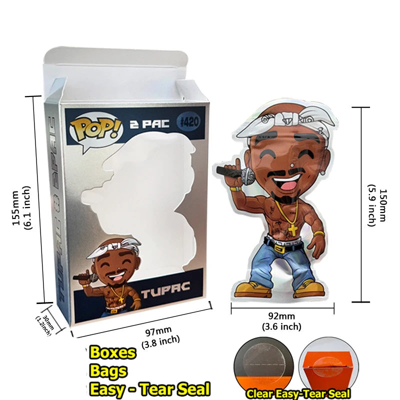 Die Cut 3.5g Mylar Bags With Hologram Kraft Paper Box Set 3.5 Zipper Package Combo Pouch Kit Storage Case Smell proof Packaging