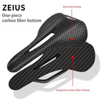 ZEIUS 3d Printed Bicycle Carbon Saddle Carbon fiber Comfortable Bicycle Saddle MTB Road bike Seat Saddle cushion Cycling parts