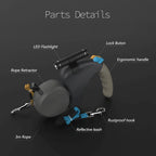 Retractable Double Pet Supplies Rotation Pet Rope with Light Dual Dog Rope Leash for 2 Dogs Walking Pet Traction Rope Belt