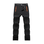EUMERGX Men Winter Fleece Pants Warm Waterproof Hiking Pants Outdoor Camping Climbing Skiing Soft Shell Windproof Rain Trousers