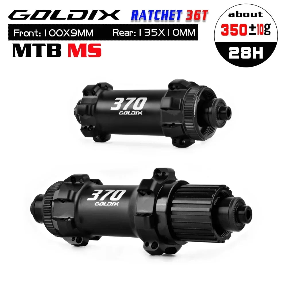GOLDIX M370 MTB Hub Ratchet 36T 28 Hole Center Lock Disc Brake Straight Pull MTB Hub Thru/QR 148mm 141mm for SHIMANO SRAM