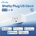 Shelly Plug US Gen4 Zigbee Certified Matter Compatible Wifi Smart Socket With Power Monitoring Bluetooth Connectivity