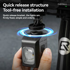 ROCKBROS Bike Light 1600LM Cut-off Line Bicycle Headlight With Remote Control Digital Display IPX6 Smart Cycling Headlamp