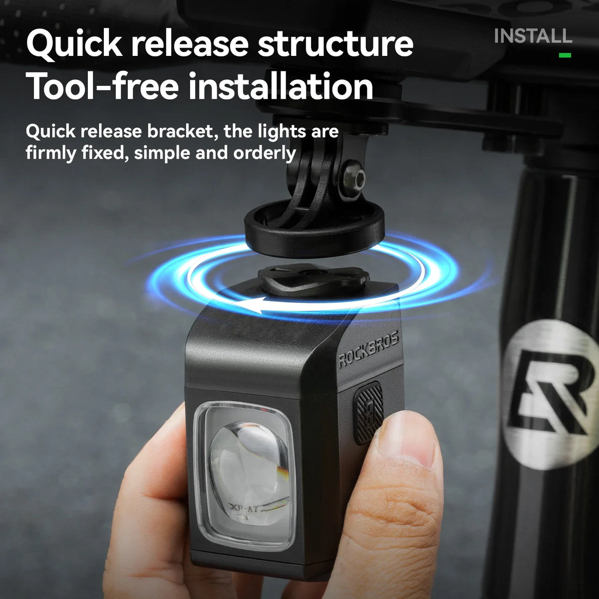 ROCKBROS Bike Light 1600LM Cut-off Line Bicycle Headlight With Remote Control Digital Display IPX6 Smart Cycling Headlamp