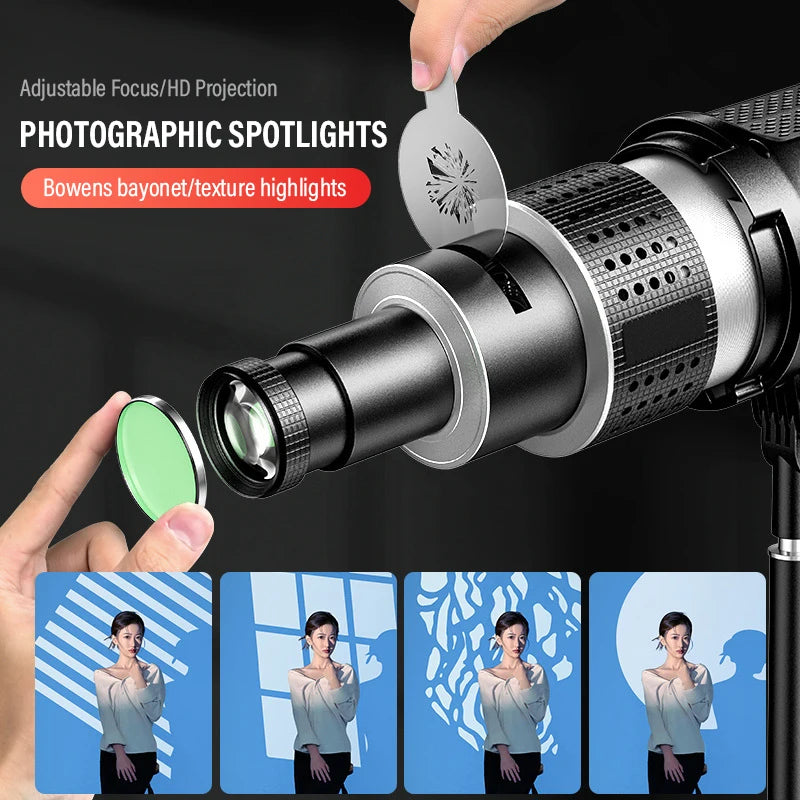 Bowens Mount Spotlight Conical Optical Snoot Kit  Video Artist Modelling Shape Photo Studio Light Kit with Optical Spotlight Len