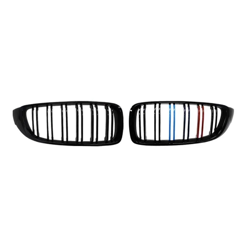 Car Front Bumper Grille Racing Grill For BMW 4 Series F32 F33 F36 M3 F80 M4 F82 12-18 Dual-Slat Glossy Black Accessories