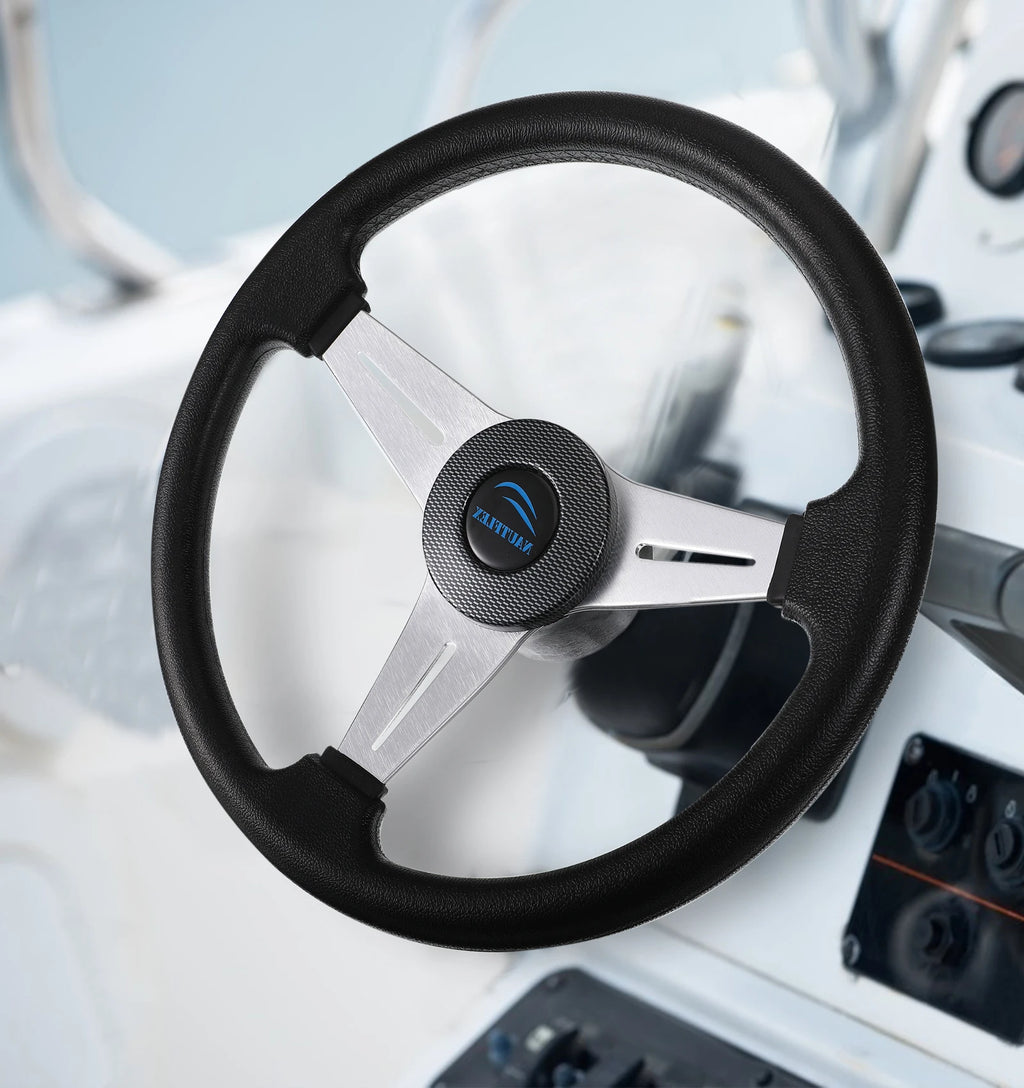 Speed Boat 3 Spoke Steering Wheel Yacht Seaboat Helm