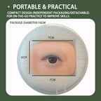 3D Highly Realistic False Eyelash Mannequin Flat Doll Head Korean Makeup Practice Tool for Lash Artists Eyelash Graft Training