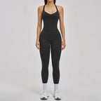 Women's 2pc Yoga Set High Waist Leggings + Top Workout Gym Tracksuit, Black/Blue S-XL