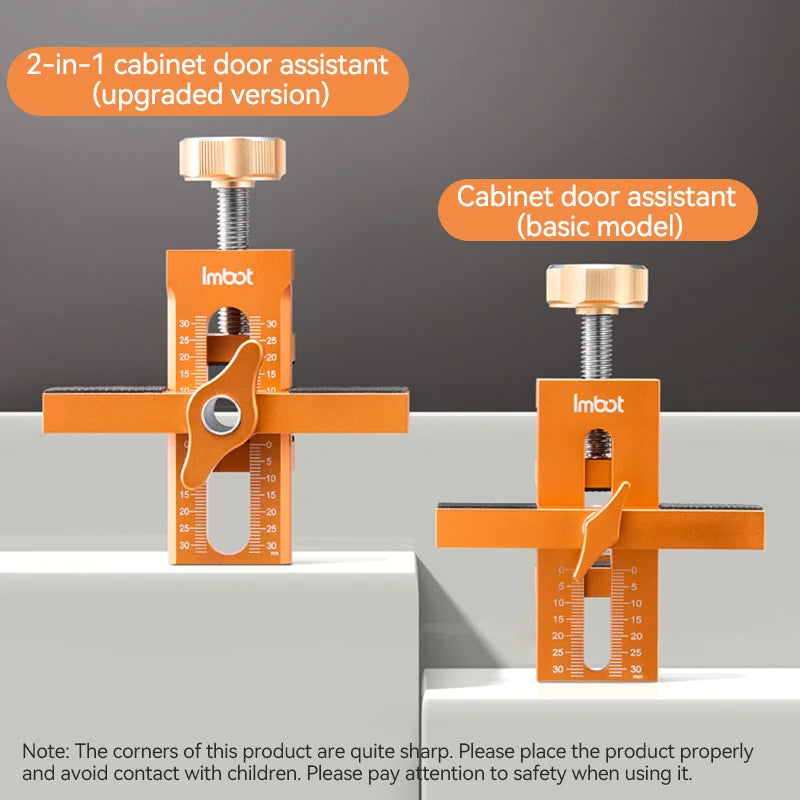 IMBOT Cabinet door mounting positioner, with punch positioner, suitable for mounting with face frame or frameless cabinet