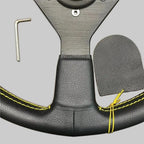 350mm MonteCarlo Leather Steering Wheel for MOMO NRG HKB OMP SPARCO hubs