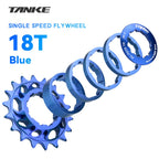 TANKE Single Speed Flywheel Conversion Kit HG Cassette Cog 7075 Aluminum 15T-18T