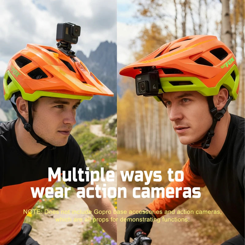 BATFOX MTB Cycling Helmet with GoPro Mount, Comfort Liner, M/L 55-62cm, Multi-Color