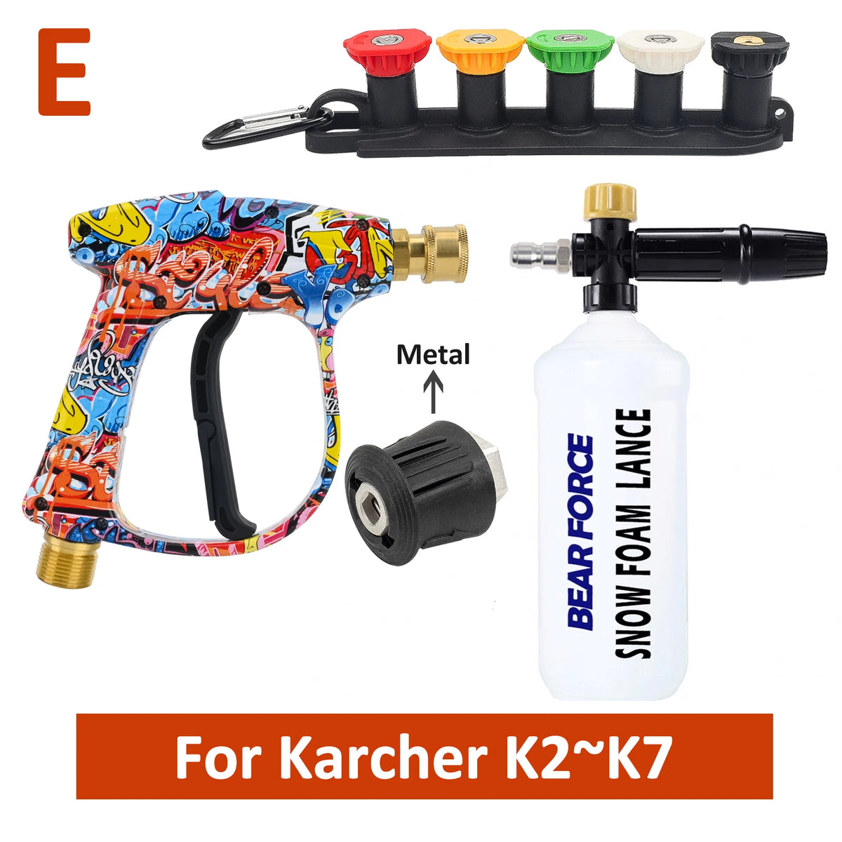 Pressure Washer Water Gun for Car Cleaning Hose Connector For Karcher Nilfisk Parkside Bosch Quick Connector Nozzles