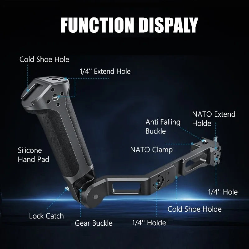 Sling Handgrip Gimbal Sling Handle for DJI RS5/4/3/2/Pro/Mini Stabilizer, 13.2lb Max Load, Ergonomic Grip for Low Angle Shooting
